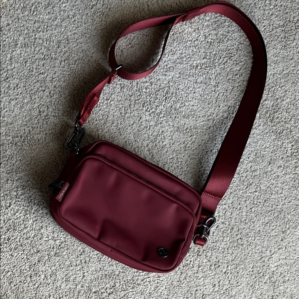 Lululemon Athletica Maroon Crossbody Bag